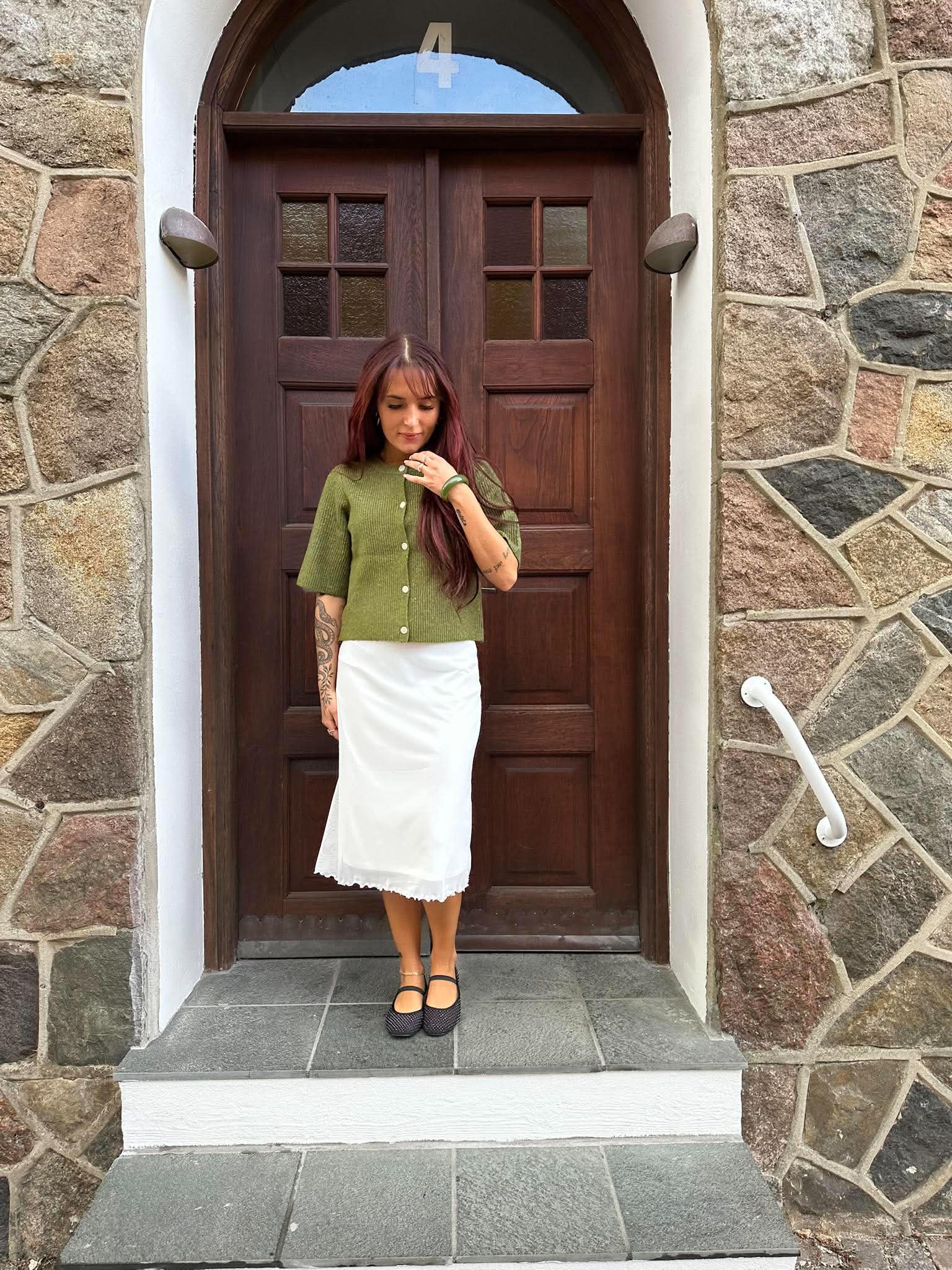 PCSILLY Knit Cardigan - Sphagnum